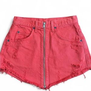 Carmar Pink Distressed Jean Shorts